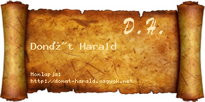Donát Harald névjegykártya